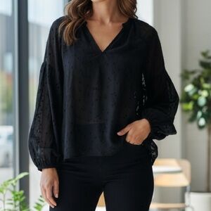 CLOSED brand- Revolve - Sheer Blouse with Embroidered details - Medium